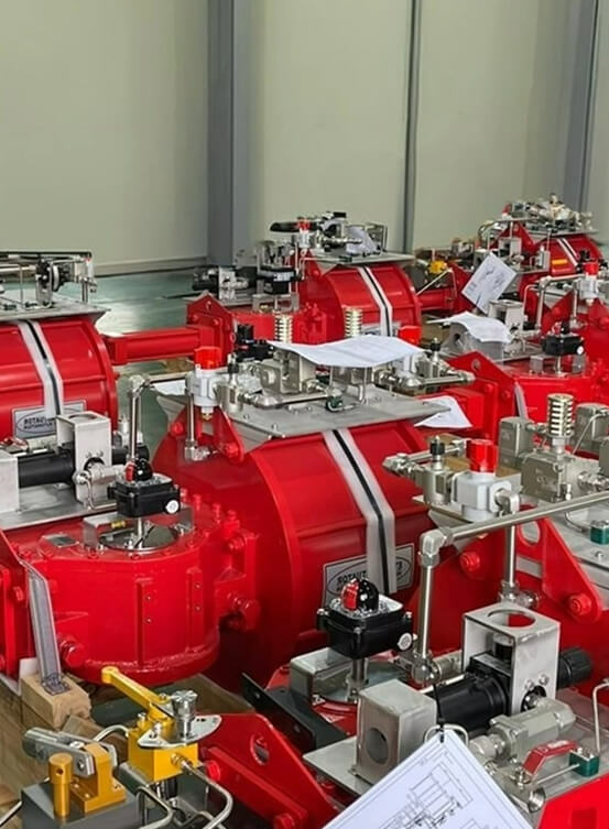 Industrial rotary actuators and control valve assemblies for oil, gas, and petrochemical applications in Singapore